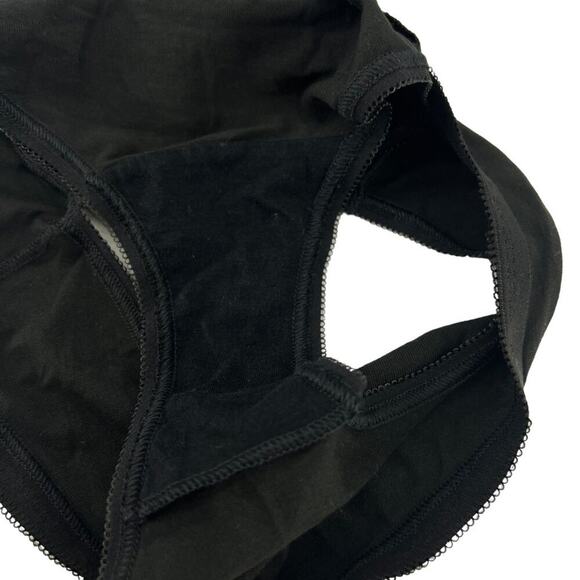 Victoria's Secret Black Sparkle Trick or Treat Hi Cut Leg Panty Size Large - Picture 3 of 4